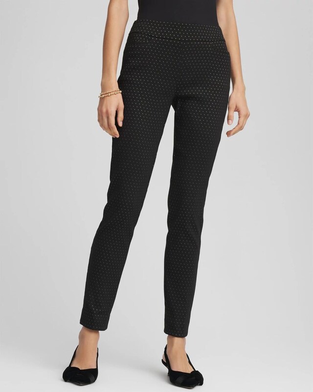 Brigitte Slim Ankle Jacquard Pants